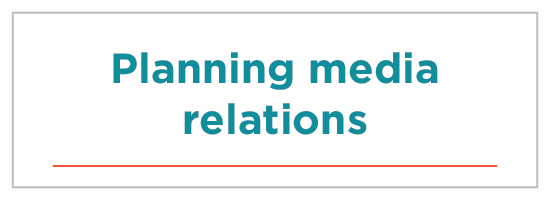 Planning media relations