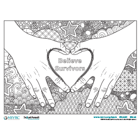 Download Believe Survivors Coloring Page 2019 | National Sexual Violence Resource Center (NSVRC)