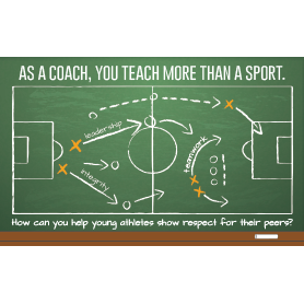 Postcard that says "As a coach, you teach more than a sport."