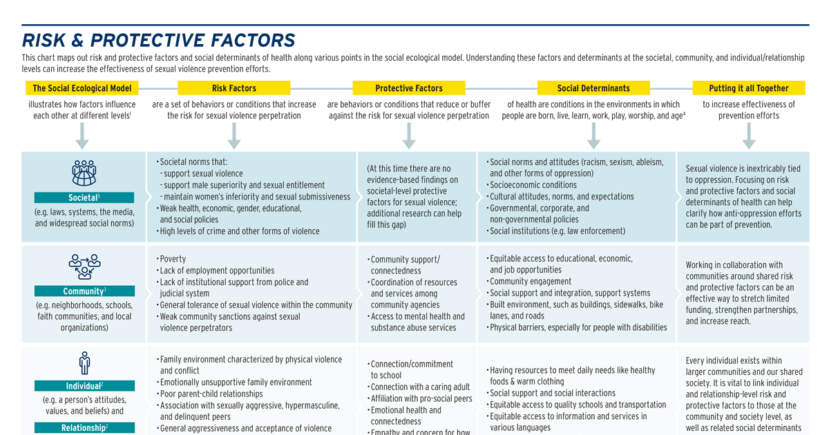 Risk And Protective Factors Chart