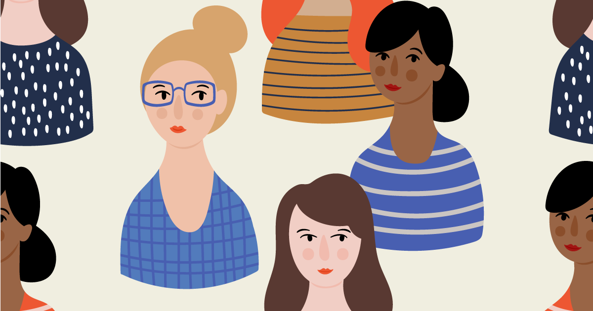Illustration of various different women
