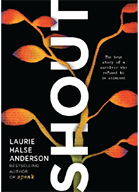 Cover of book, which shows the word SHOUT surrounded by orange leaves and vines