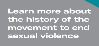 Learn more about the history of the movement to end sexual violence