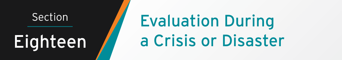 Evaluation During a Crisis or Disaster