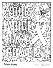 Your Voice has Power Coloring Page