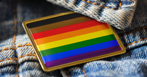 Rainbow flag pin