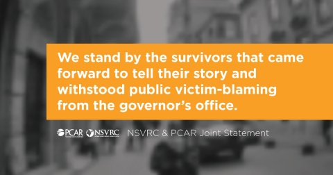 WE stand by the survivors that came forward to tell their story and withstood public victim-blaming from the governor's office.