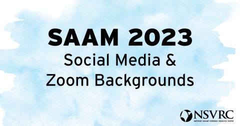 Watercolor with text SAAM 2023 Social Media and Zoom backgrounds
