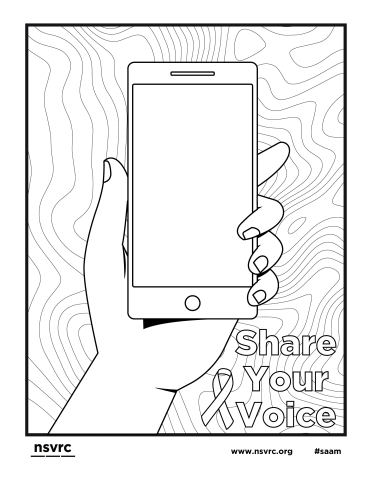 Share Your Voice Coloring Page