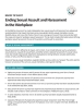 Image of Tip Sheet: Ending Sexual Assault and Harassment  in the Workplace