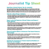 Journalist Tip Sheet