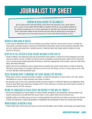 Image of the Journalist Tip Sheet