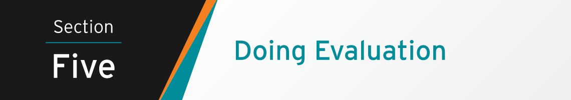 Section Five Banner: Doing Evaluation