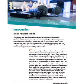 Publication cover showing microphones sitting on a table