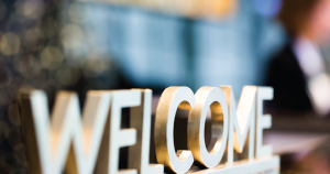 Sign that says "welcome"