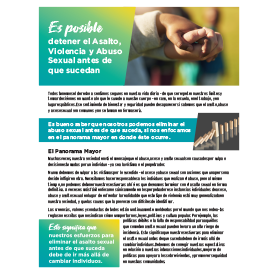 Es posible detener el Asalto, Violencia y Abuso Sexual antes de que sucedan