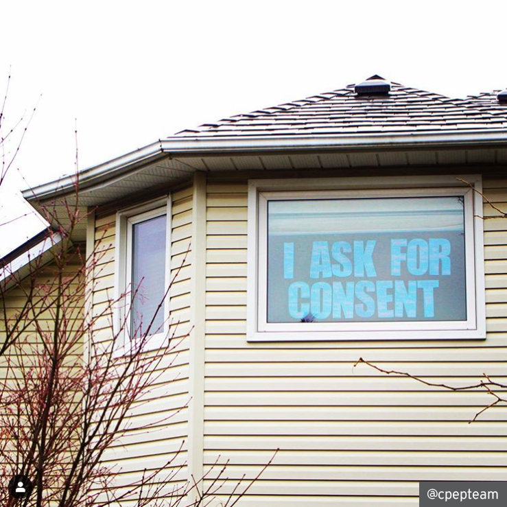 I Ask for Consent in a window