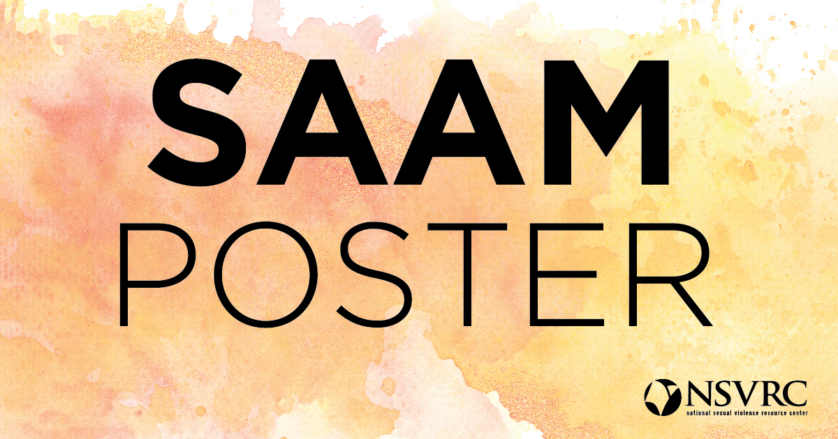 peach colored watercolor background with 'SAAM Poster' text in front